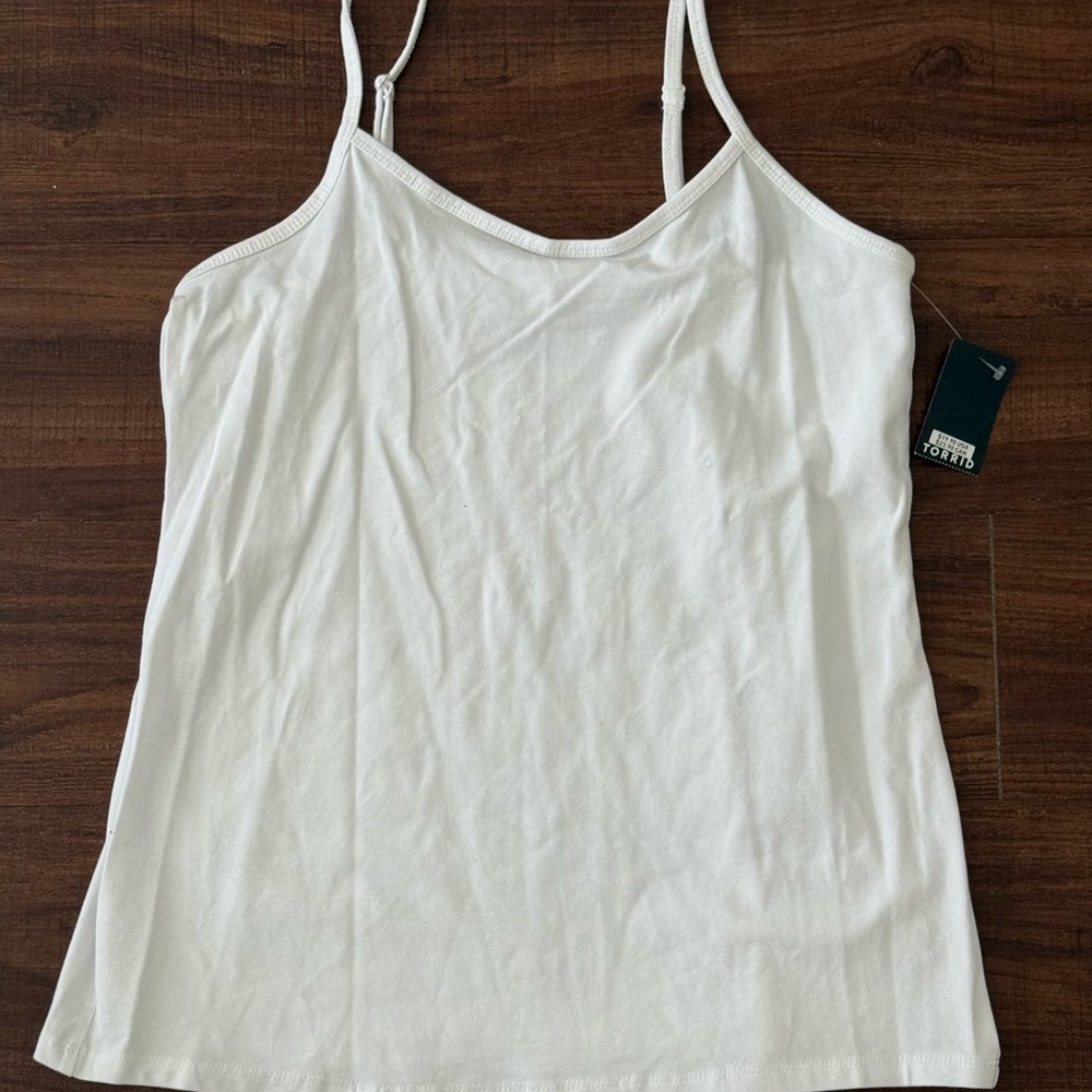 Torrid Spaghetti Strap Tank White Size L